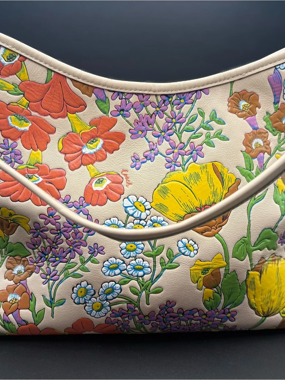 Coach Leather Penelope CT222 Multi Floral Wildflower Print Shoulder Bag